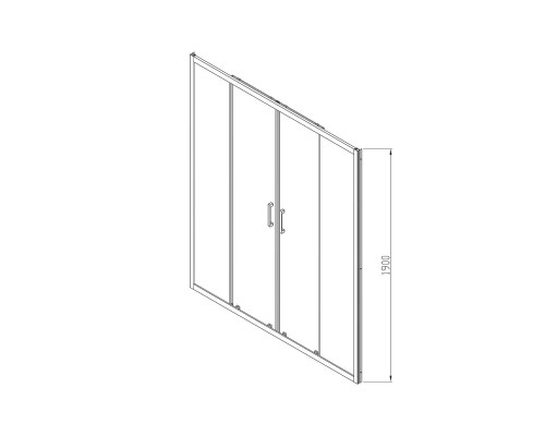 Душевая дверь Vincea Alpha 160 VDS-3AL2160CL профиль Хром стекло прозрачное
