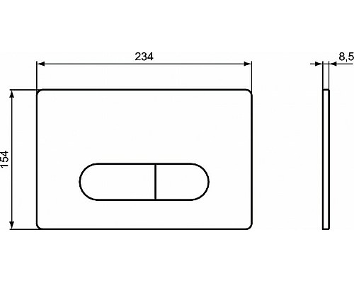 Клавиша смыва Ideal Standard Oleas R0116AA Хром