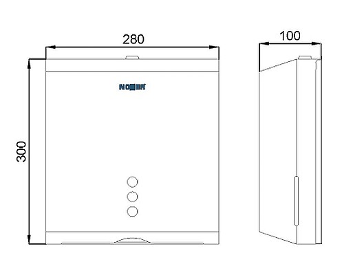 Диспенсер для бумажных полотенец Nofer 04006.B Глянцевая нержавеющая сталь