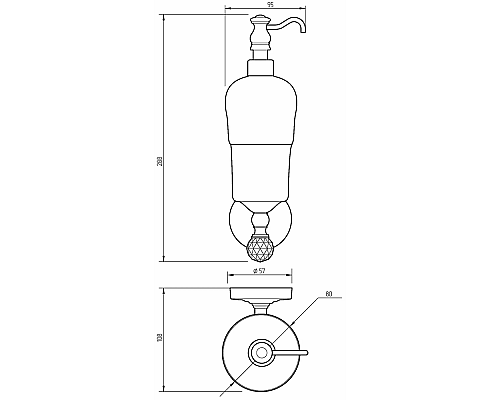 Дозатор для жидкого мыла Migliore Amerida 16578 Хром с кристаллом Swarovski