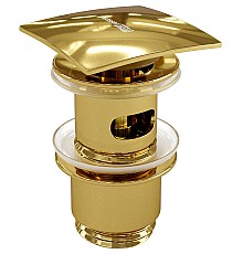 Донный клапан WasserKRAFT Sauer A168 click-clack Золото
