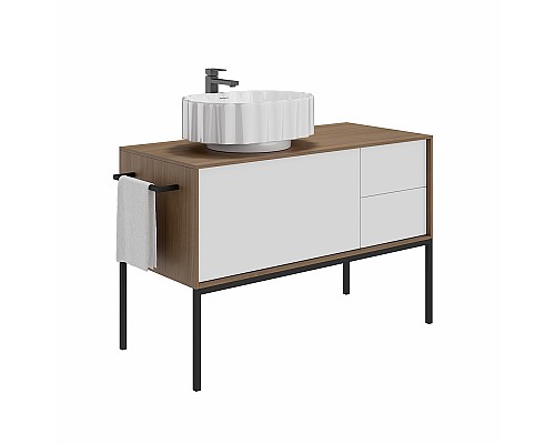 Ножка Kerama Marazzi ATOLLO 110 высокая металлическая, черная матовая