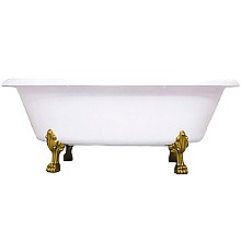 Ванна из искусственного камня Castone Неона 180x90 на ножках Белая
