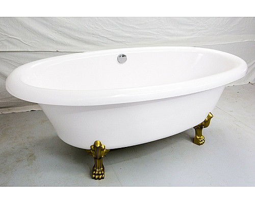 Ванна из искусственного камня Castone Неона 180x90 на ножках Белая Ванна из искусственного камня Castone Неона 180x90 на ножках Белая