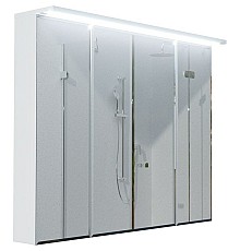 Зеркальный шкаф 1MarKa Соната 90 Ц0000007615 с подсветкой Белый глянец