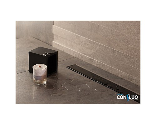 Душевой лоток Pestan Confluo Frameless Line 550 Black Glass 13701203