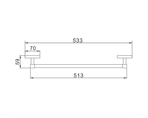 Полотенцедержатель Haiba HB1901-1 Хром