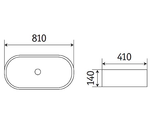 Раковина-чаша CeramaLux 80 78327MB Черная матовая