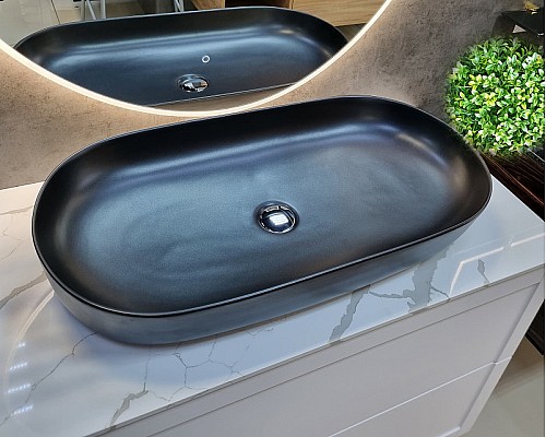 Раковина-чаша CeramaLux 80 78327MB Черная матовая