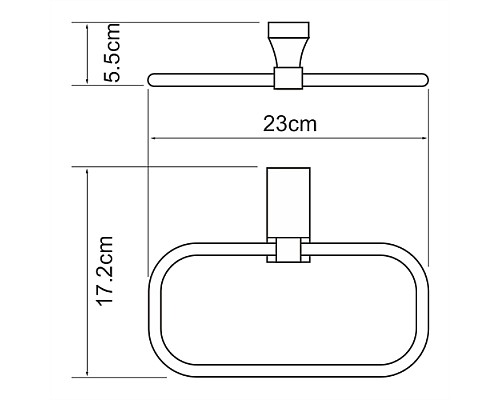 Кольцо для полотенец WasserKRAFT Lopau K-6060 Хром