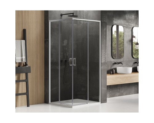 Душевое ограждение NEW TRENDY PRIME 80x90x200 D-0294A/D-0297A (хром)