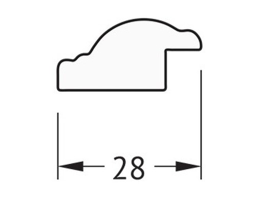 Зеркало Evoform Definite 98х48 BY 0691 в багетной раме - Витое серебро 28 мм