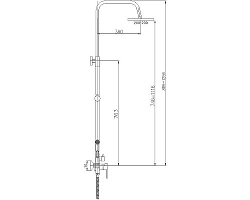 Душевая система Haiba HB2416 Хром