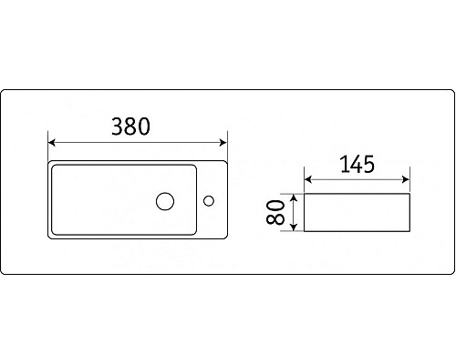 Раковина CeramaLux 38 9048FL Белая