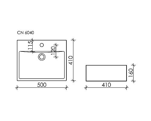 Раковина Ceramica Nova Element 50 CN6040 Белая Раковина Ceramica Nova Element 50 CN6040 Белая