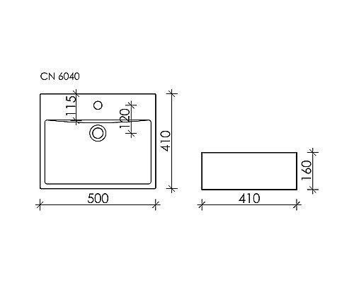 Раковина Ceramica Nova Element 50 CN6040 Белая Раковина Ceramica Nova Element 50 CN6040 Белая