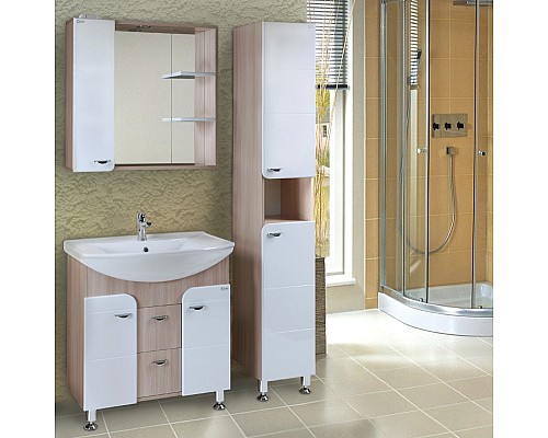 Тумба под раковину Onika Стиль 75 Светлый ясень Белый