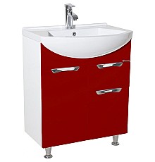 Тумба под раковину Bellezza Альфа 65 4638810090032 Белая Красная