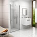 Душевая дверь Ravak Chrome 0QV40100Z1 80 белый прозрачный
