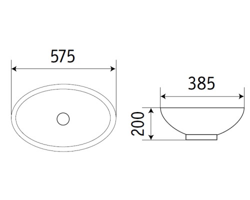 Раковина CeramaLux 60 540QA Белая глянцевая