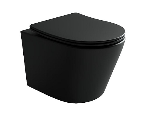 Подвесной унитаз Ceramica Nova Balearica Rimless цвет Чёрный Матовый