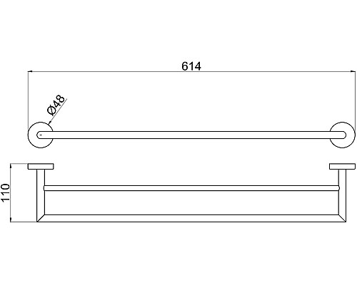 Полотенцедержатель Allen Brau Priority 6.31012-BN двойной Никель брашированный