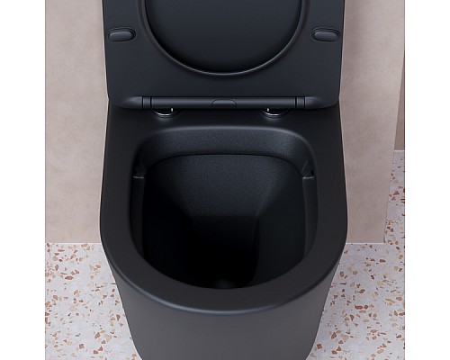 Подвесной унитаз Ceramica Nova Balearica Rimless цвет Чёрный Матовый