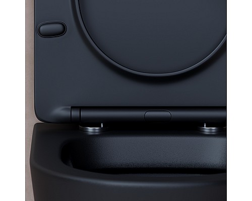 Подвесной унитаз Ceramica Nova Balearica Rimless цвет Чёрный Матовый