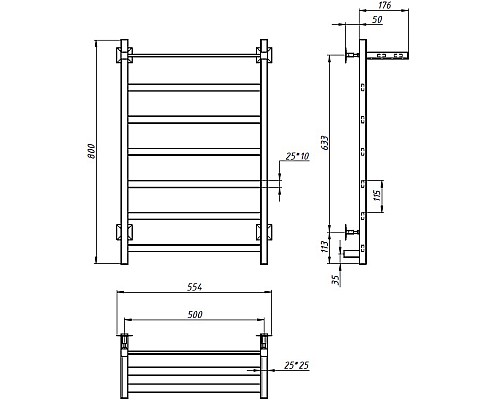 Полотенцесушитель электрический Тругор Пэк20квП/8050