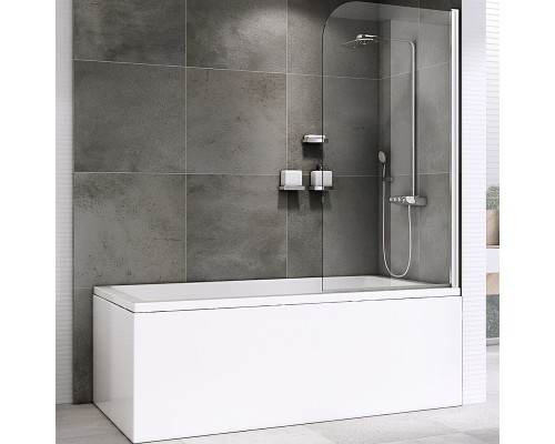 Шторка на ванну Abber Ewiges Wasser 100х140 AG52100 профиль Хром стекло прозрачное