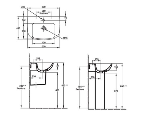 Раковина Jacob Delafon E4700-00