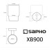Стакан для зубных щеток Sapho X-round black XB900 Черный
