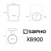 Стакан для зубных щеток Sapho X-round black XB900 Черный