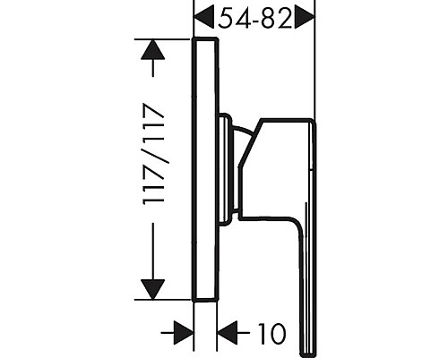 Смеситель для душа Hansgrohe Vernis Shape 71658670 Черный матовый