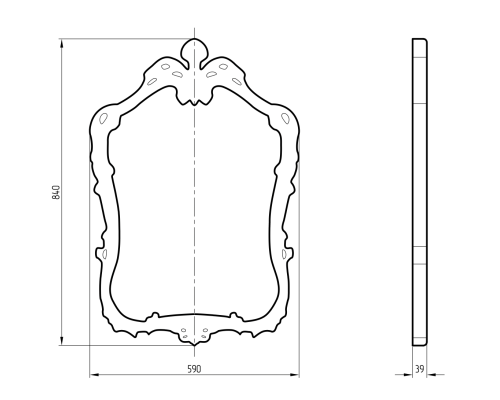 Зеркало Migliore CDB 58 30589 Серебро