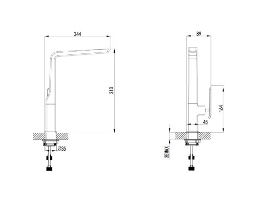 Смеситель Bien Lucca для кухонной мойки BE11012103