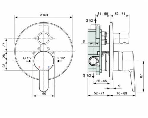 Смеситель для душа Ideal Standard Sesia A6945AA Хром