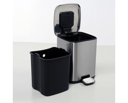 Ведро для мусора WasserKRAFT K-649 Нержавеющая сталь