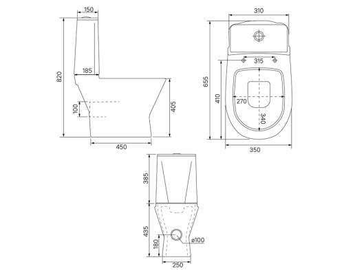 Унитаз-компакт IDDIS Edifice Rimless безободковый IDDIS
