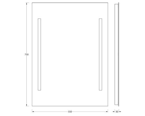 Зеркало Evoform Lumline 75х55 с подсветкой