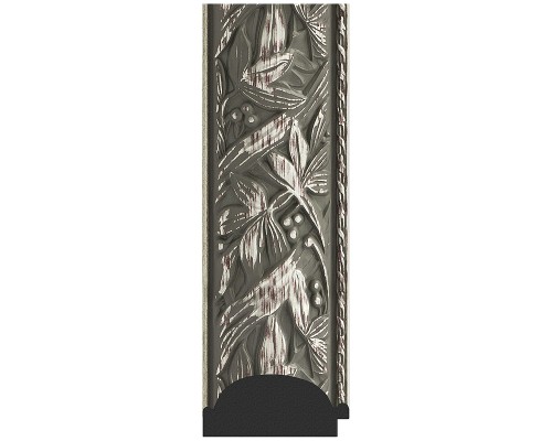 Зеркало Evoform Exclusive 89х59 BY 3416 с фацетом в багетной раме - Византия серебро 99 мм