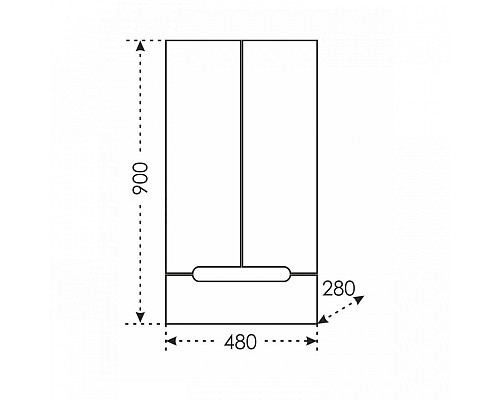 Подвесной шкаф СанТа Лондон 48 1 ящик Белый