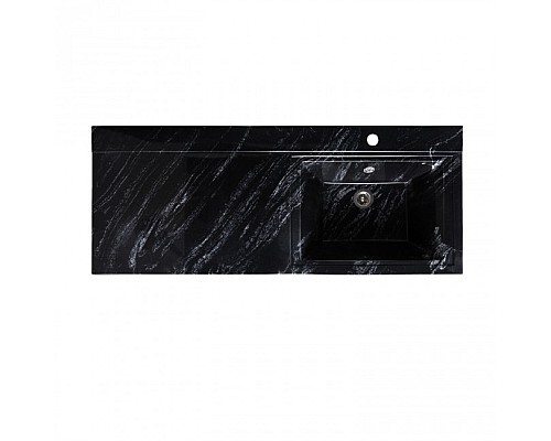 Тумба под раковину Runo ЛИРА 60 УТ000003443 черный мрамор,левое крыло