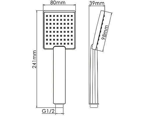 Ручной душ WasserKRAFT A141 Хром