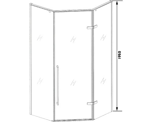 Душевой уголок Cerutti SPA 90x90 C3ABD профиль Черный стекло рифленое