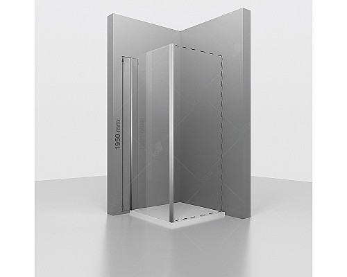 Душевая стенка RGW Z-050-2 80 352205208-21 профиль Хром стекло матовое-сатинат