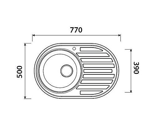 Кухонная мойка Kaiser KSS-7750L Хром