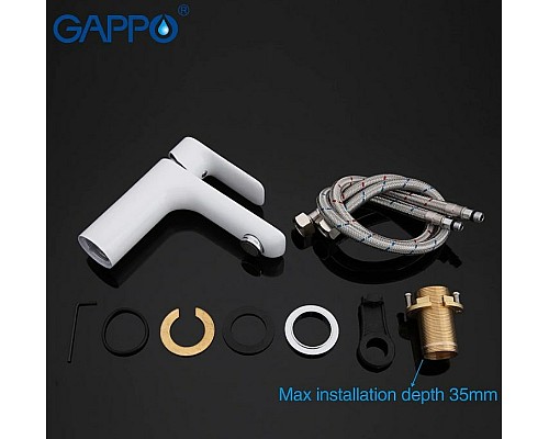 Смеситель для раковины Gappo G48 G1048 Белый Хром