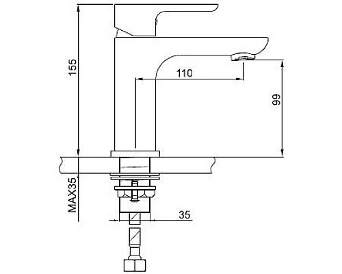 Смеситель для раковины Gappo G48 G1048 Белый Хром