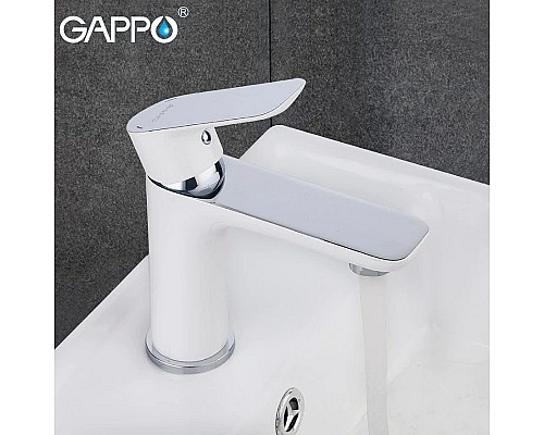 Смеситель для раковины Gappo G48 G1048 Белый Хром